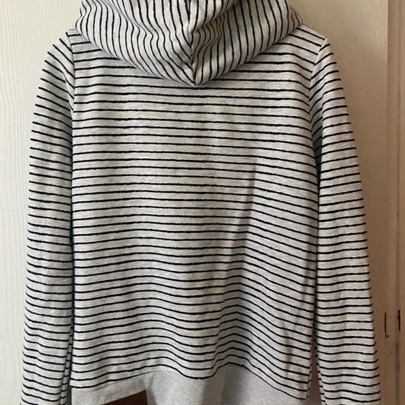 Naketano Navy and Gray striped Hoodie with leather and rope detailing -  Sz. M - Picture 7 of 9